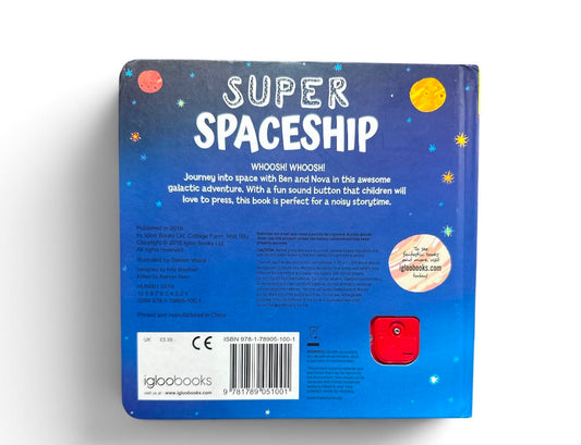 Super Spaceship Sound Book | Interactive Board Book with Sound Button |
