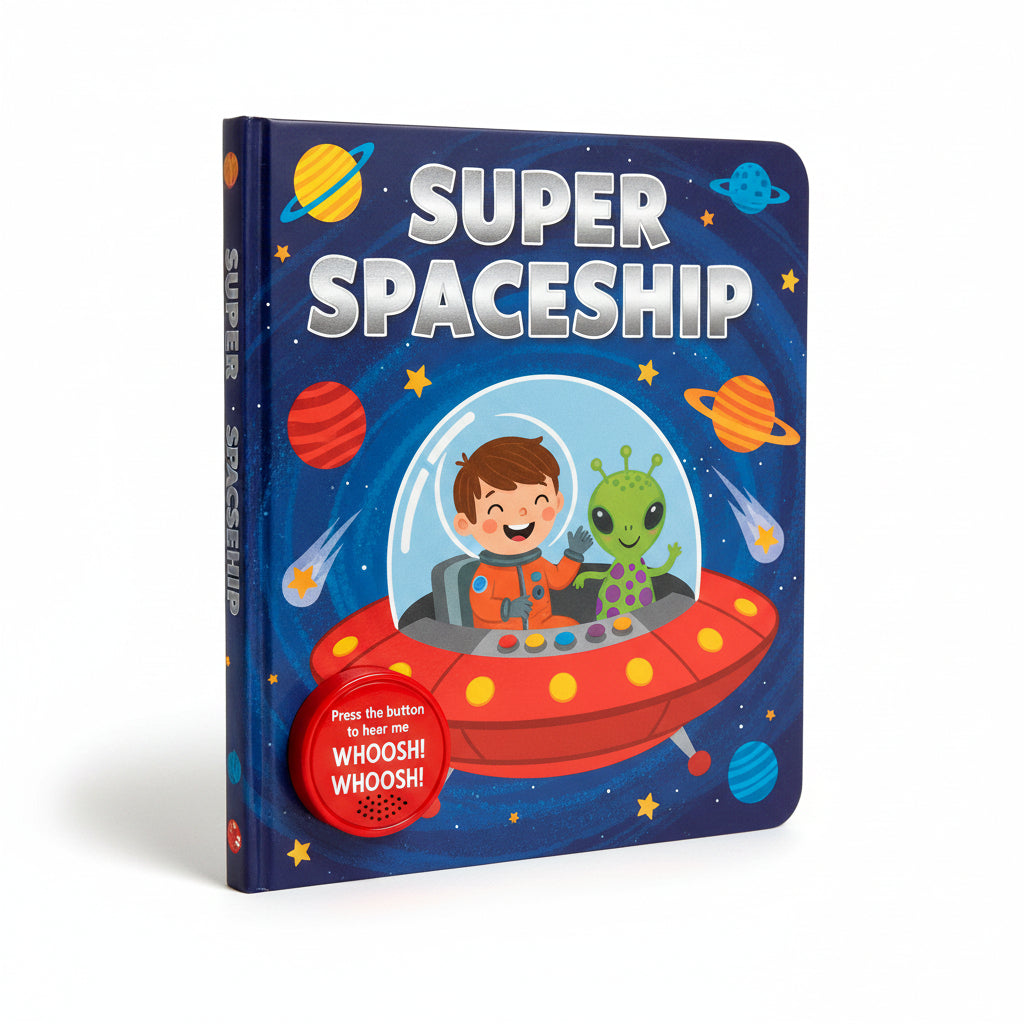 Super Spaceship Sound Book | Interactive Board Book with Sound Button |