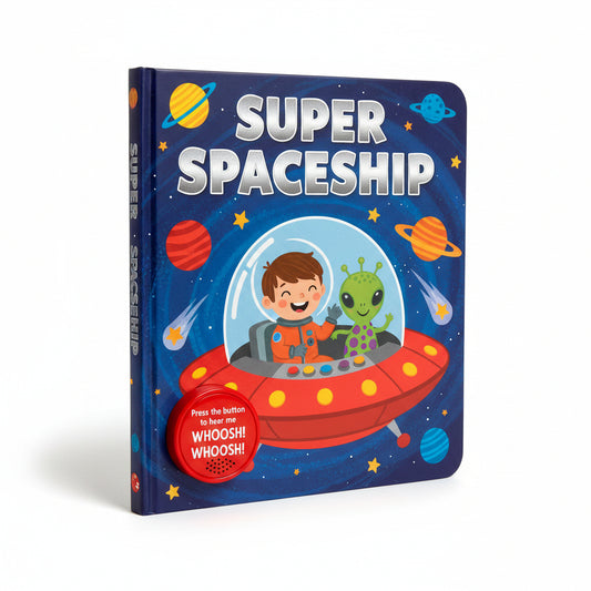 Super Spaceship Sound Book | Interactive Board Book with Sound Button |
